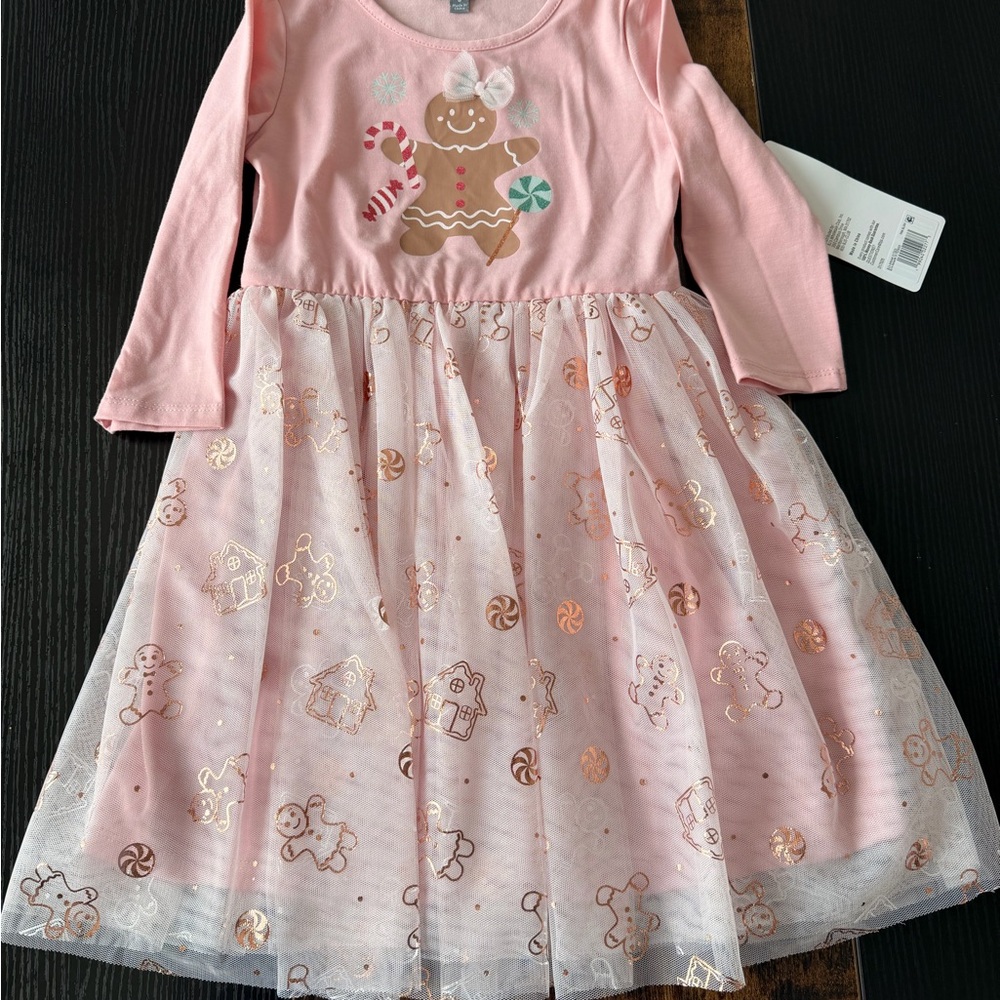 Pink Gingerbread Kids Dress